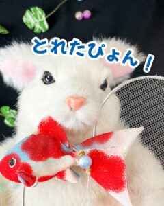 うさぴょんと金魚