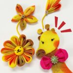 キリンとつまみ細工のお花