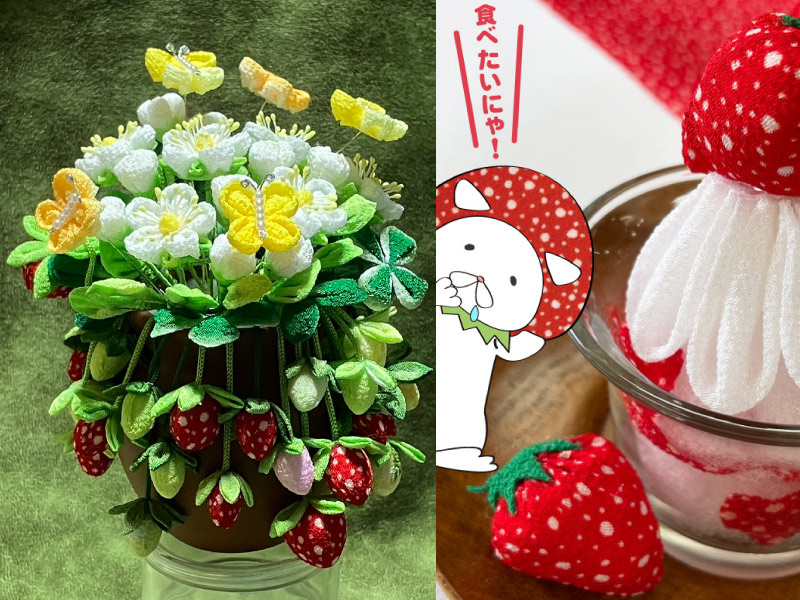イチゴのアップ