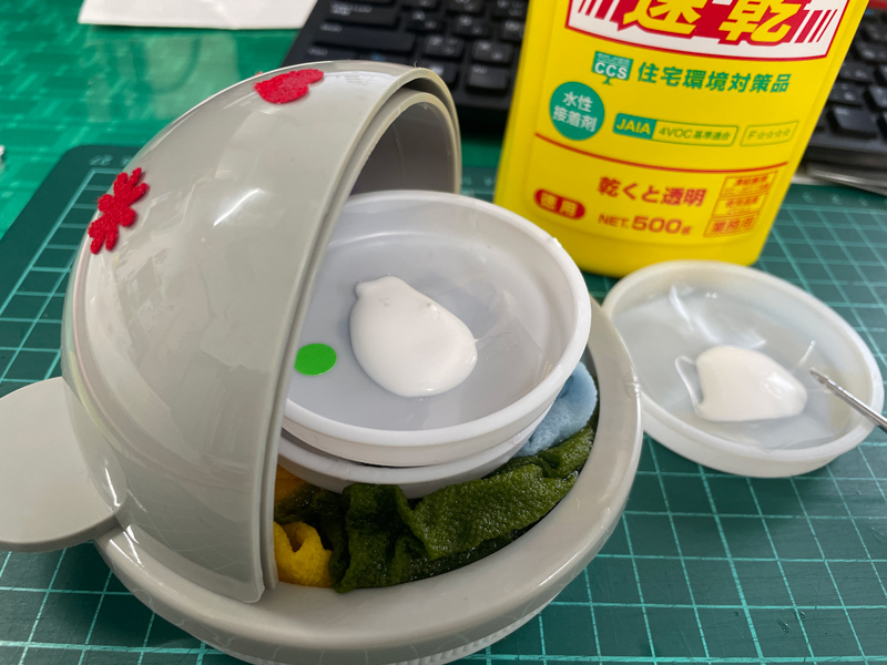 1時間放置後のボンドの様子